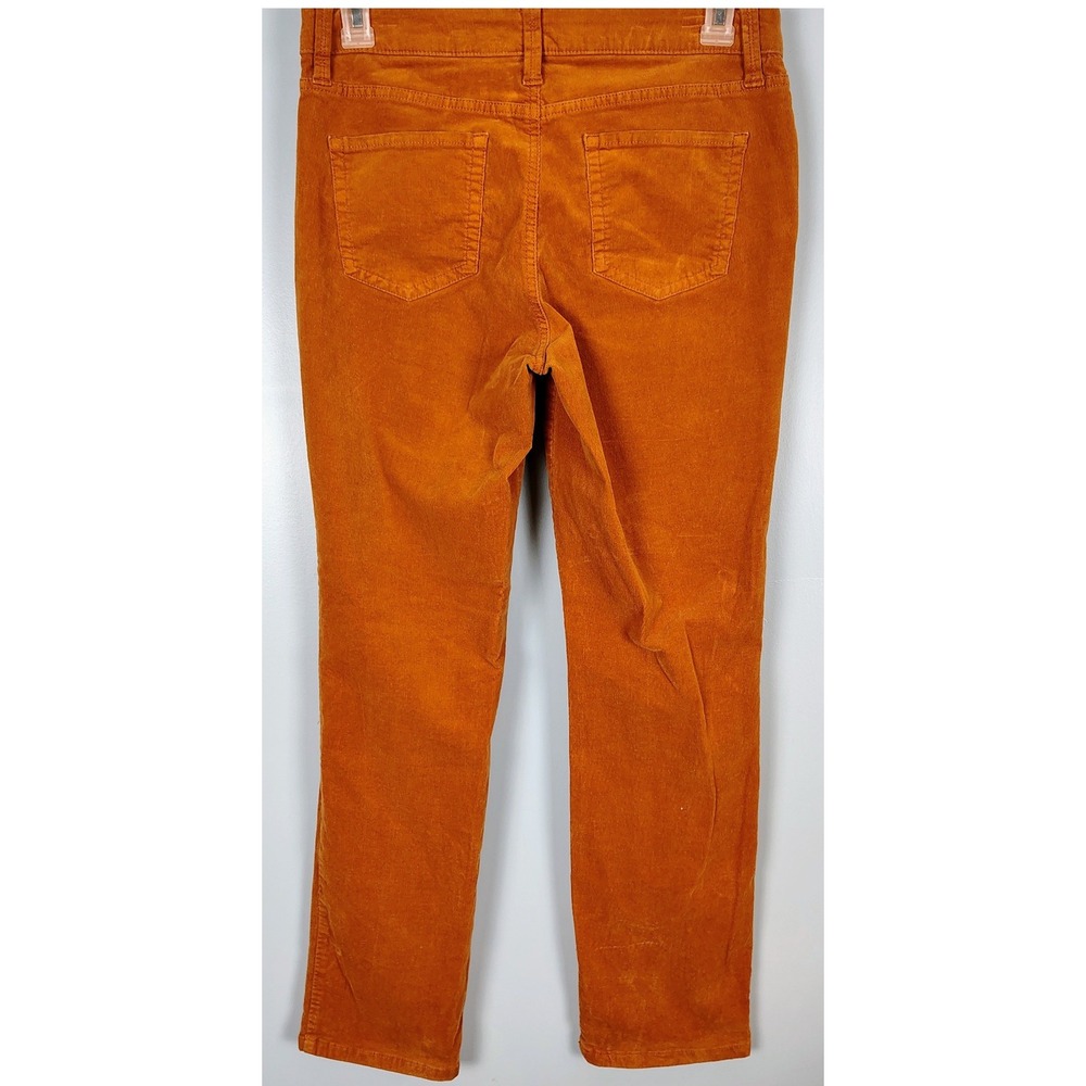 St Johns Bay Womens Straight Leg Corduroy Pants Burnt Orange Size 10 vacation - Picture 3 of 8